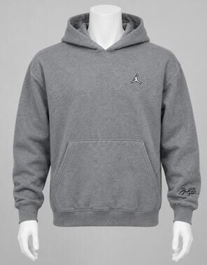 Nike Air Jordan Essentials Mens XL Gray Fleece Hoodie DA9818 091 Pre Owned